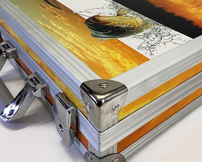 valigetta da pesca professionale robusta in metallo